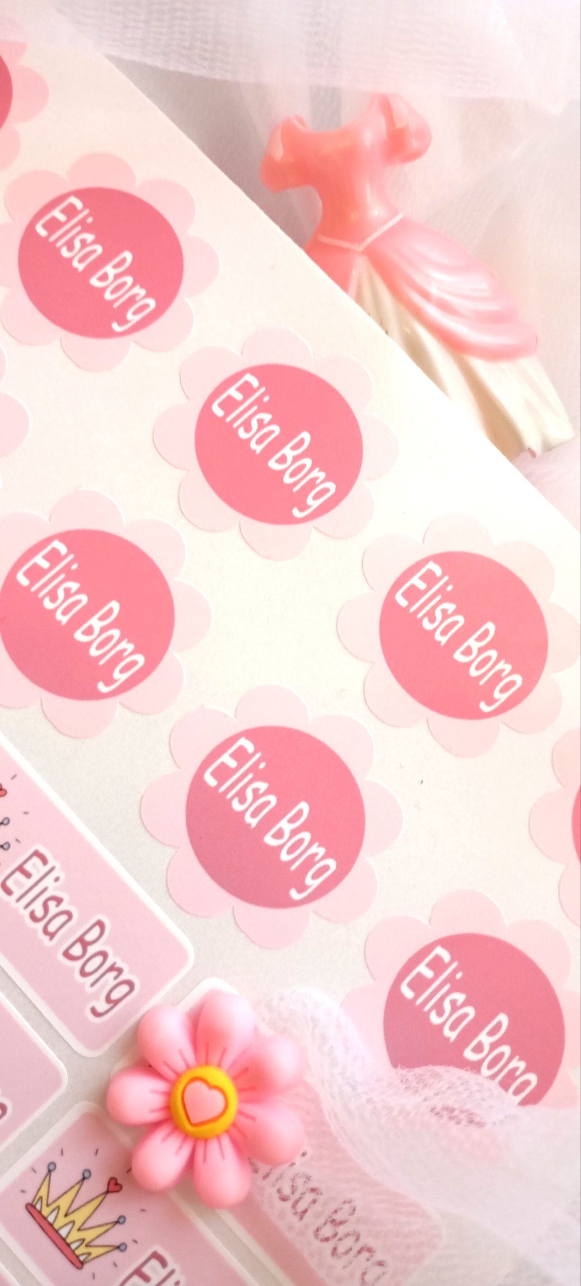 Sweet Princess Name Label Stickers - Image 4