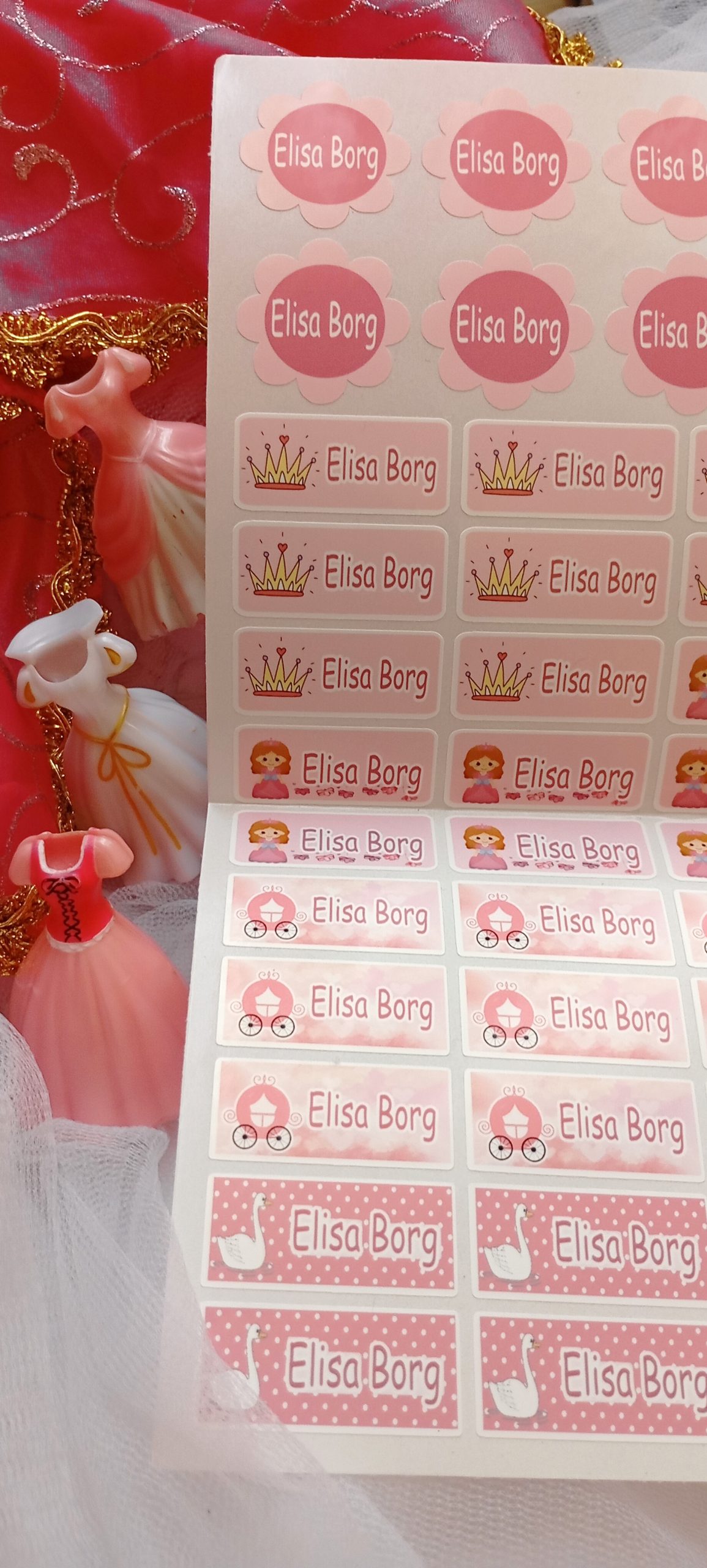 Sweet Princess Name Label Stickers - Image 7