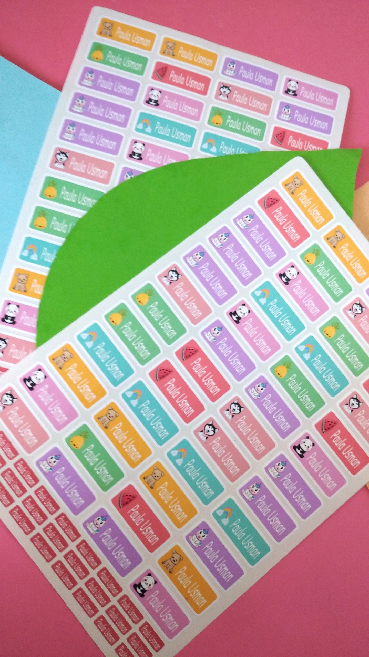 'We love COLORS!!!' Name Stickers - Image 5