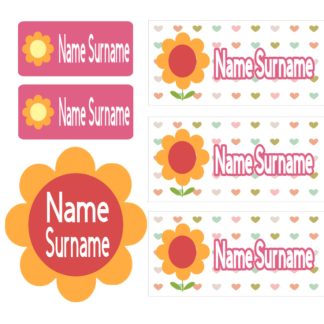 Girly Mix Name Stickers
