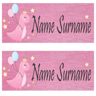 Happy Dinosaur Sticker Labels