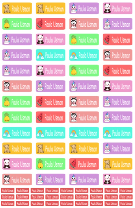 'We love COLORS!!!' Name Stickers - Image 2