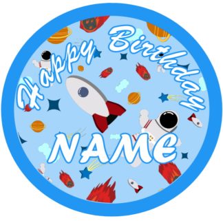 Space - Small birthday cupcake tags