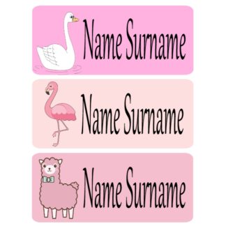 Pinky Mix Name Sticker Labels