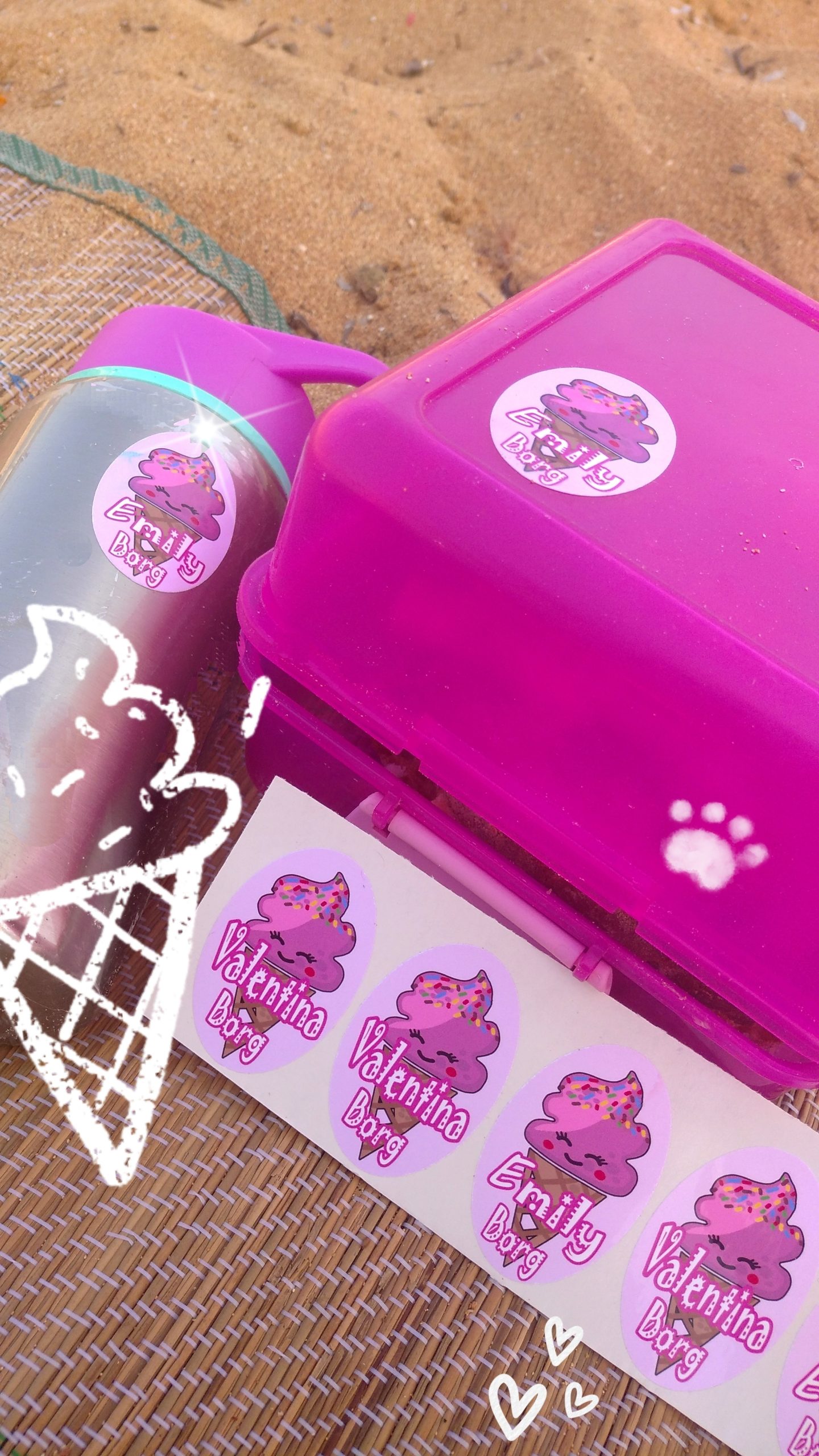 Summer Fun Name Stickers Stickerina