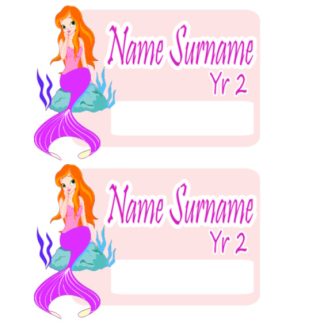 Copybook Labels with BLANK Slot - Mermaid