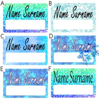 Copybook Labels with BLANK slot - Aqua