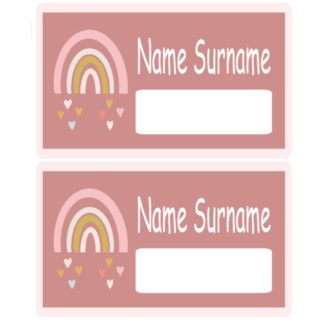 Copybook Labels with BLANK slot - Rainbow