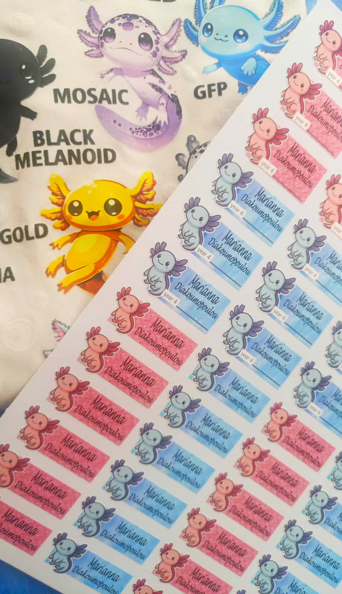 Axo the Axolotl Sticker Name Labels - Image 6