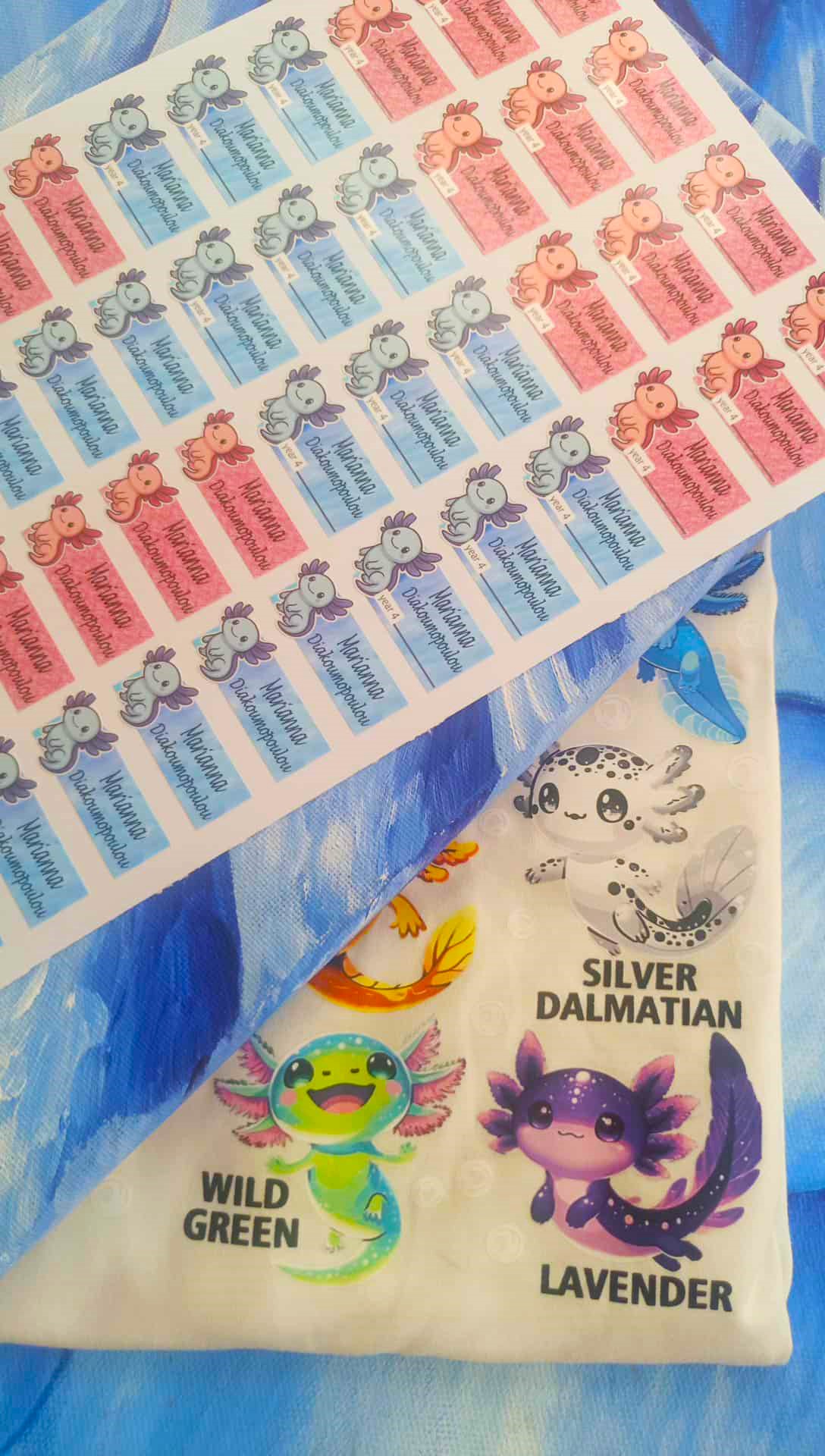 Axo the Axolotl Sticker Name Labels - Image 4